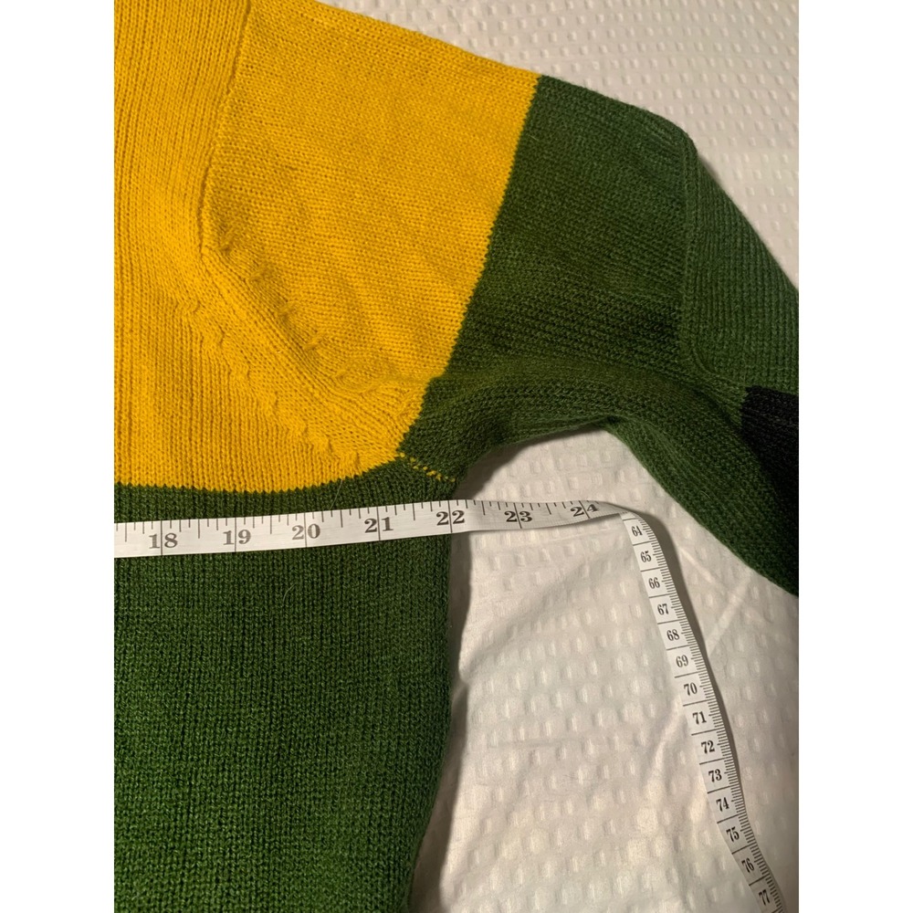 Alison Andrews Plus Colorblock Hooded Sweater Dress Yellow Green‎ Black 3X - Picture 4 of 6